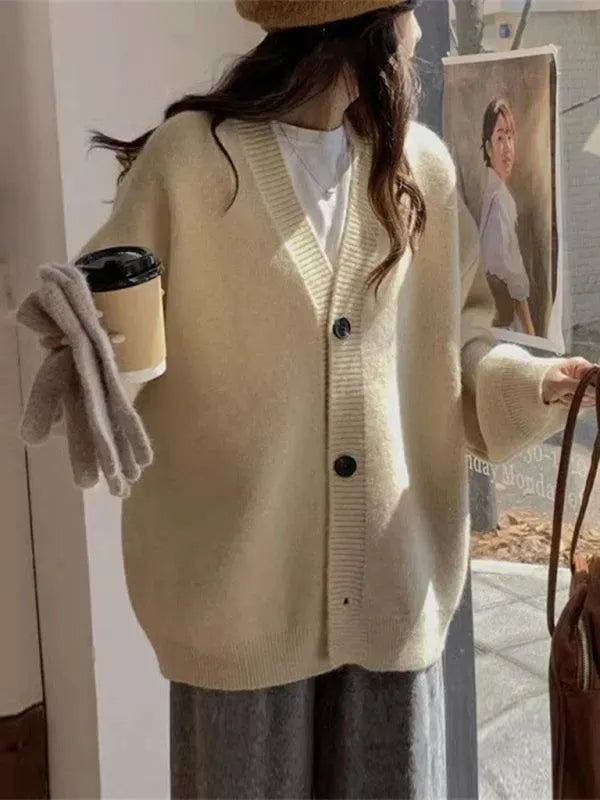 EB | Knopf Vielseitiger Damen Strickjacke Pullover