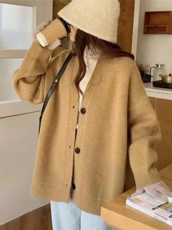 EB | Knopf Vielseitiger Damen Strickjacke Pullover