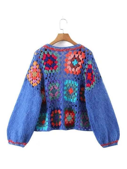 EB | Häkel Frauen Strickjacke Pullover