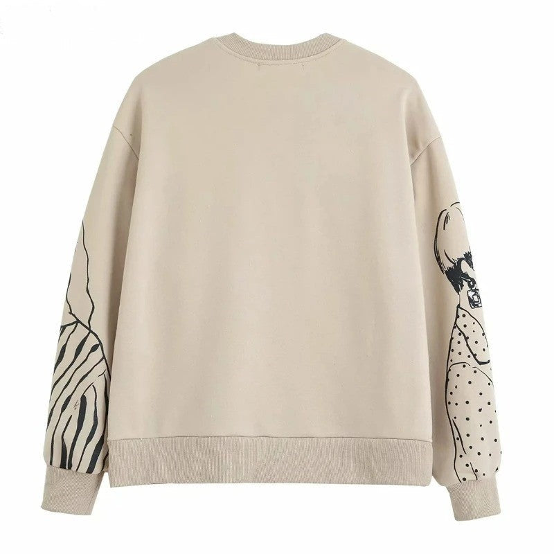 EB | Loose-Fit Wolle-Druckpullover