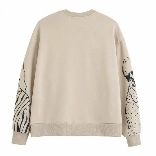 EB | Loose-Fit Wolle-Druckpullover