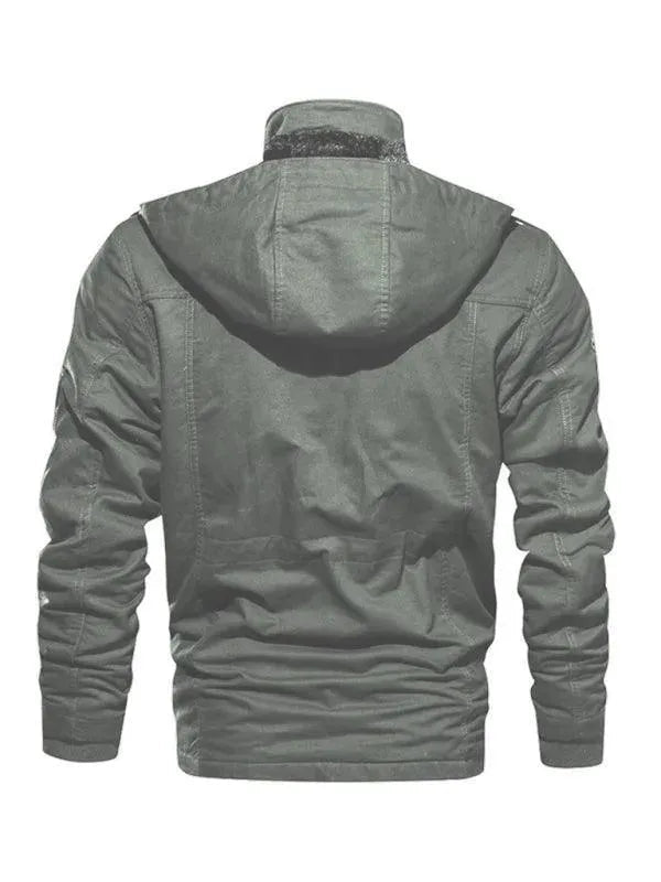 EB | Lockere Stehkragen Kapuzenjacke für Herren Winter