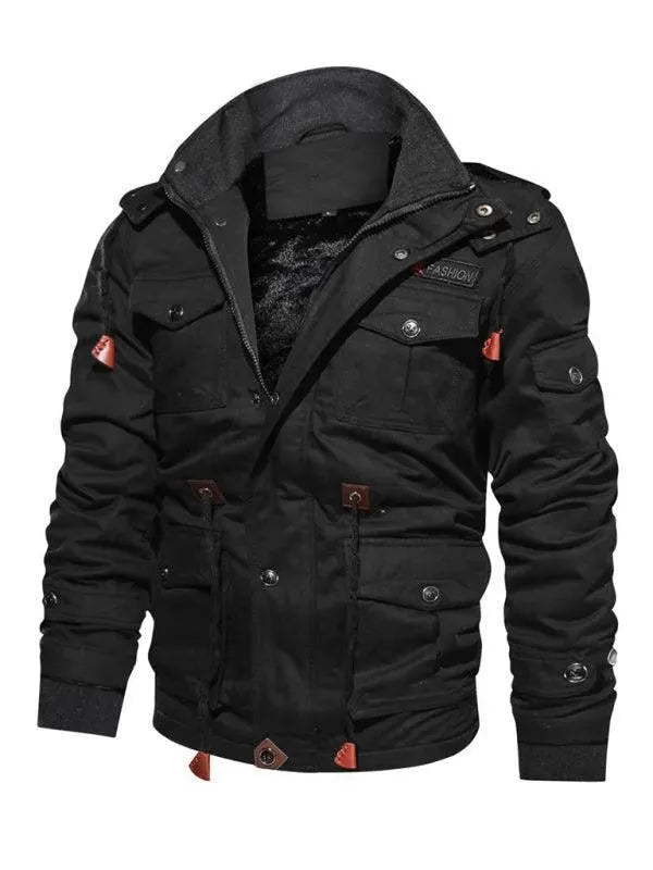 EB | Lockere Stehkragen Kapuzenjacke für Herren Winter