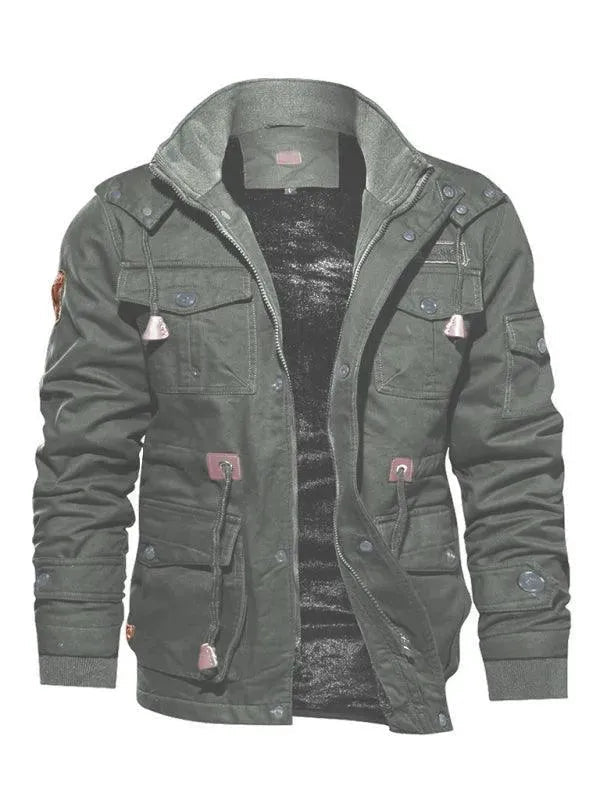EB | Lockere Stehkragen Kapuzenjacke für Herren Winter