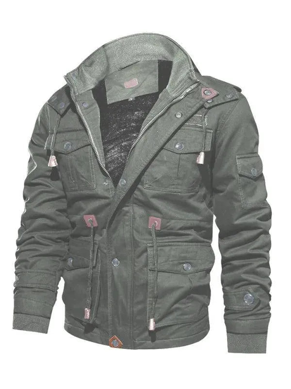 EB | Lockere Stehkragen Kapuzenjacke für Herren Winter