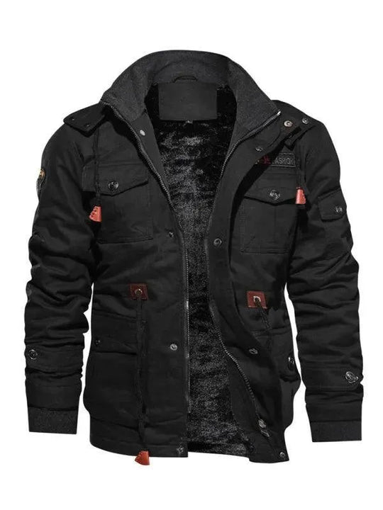 EB | Lockere Stehkragen Kapuzenjacke für Herren Winter