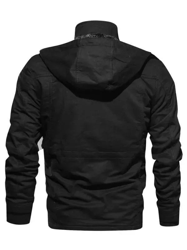 EB | Lockere Stehkragen Kapuzenjacke für Herren Winter