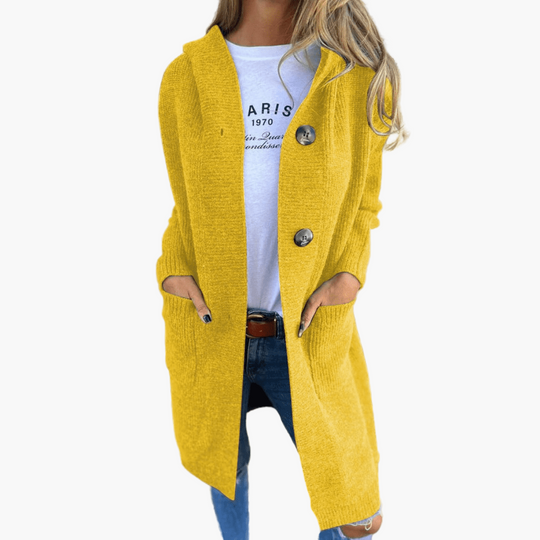 EB | Strickjacke Lang - Modischer Alltags-Cardigan für Büro und Freizeit