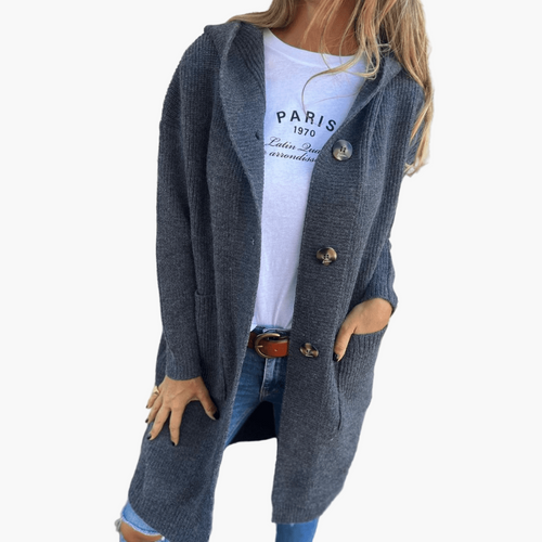 EB | Strickjacke Lang - Modischer Alltags-Cardigan für Büro und Freizeit