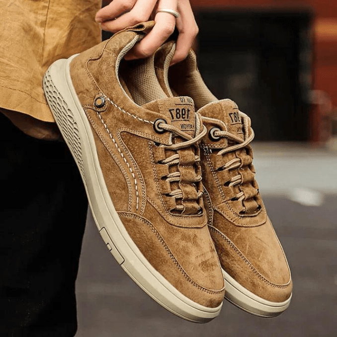 EB | Herren Sneakers Italienische Wildleder Sneakers Lässig und Komfortabel