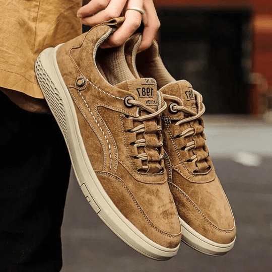 EB | Herren Sneakers Italienische Wildleder Sneakers Lässig und Komfortabel