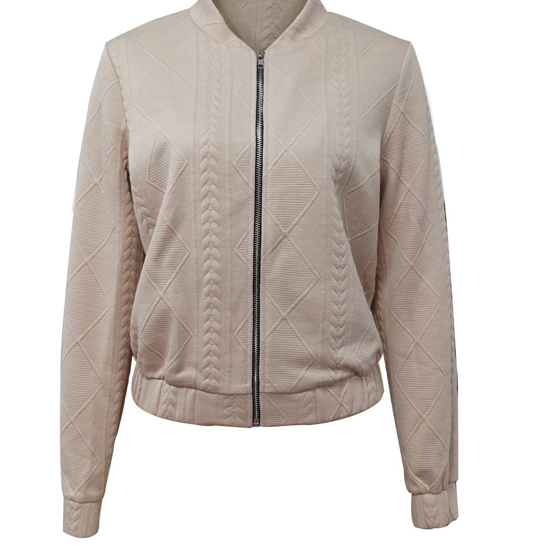 EB | Lässige Bomberjacke mit Einfarbigem Textur