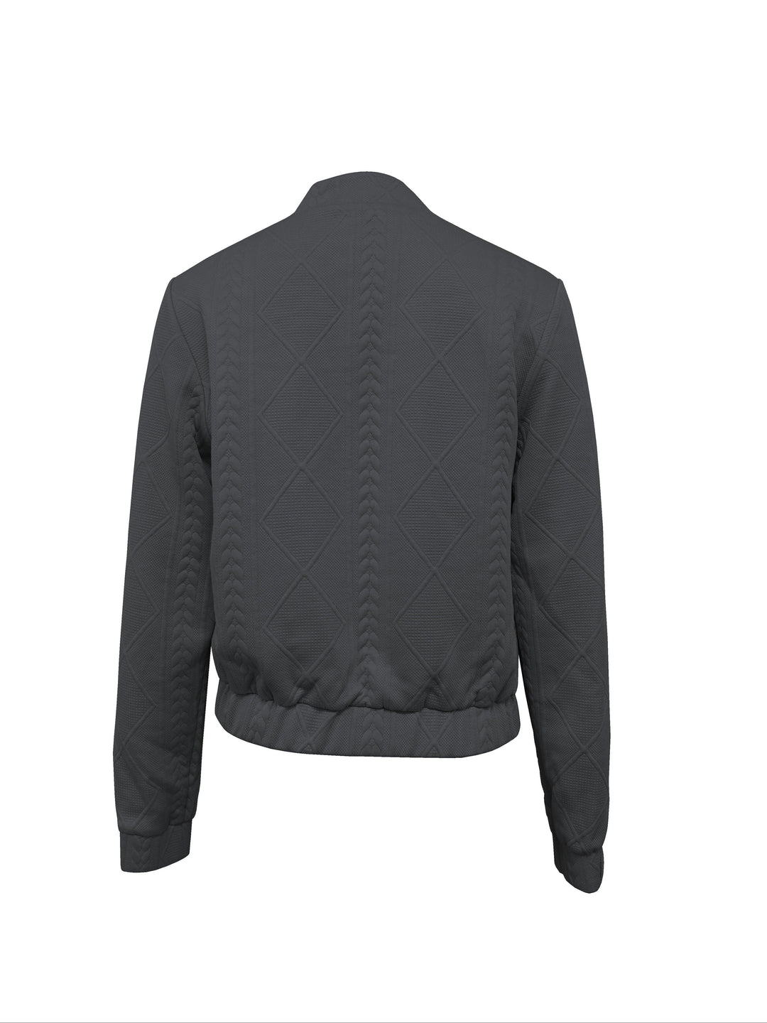 EB | Lässige Bomberjacke mit Einfarbigem Textur