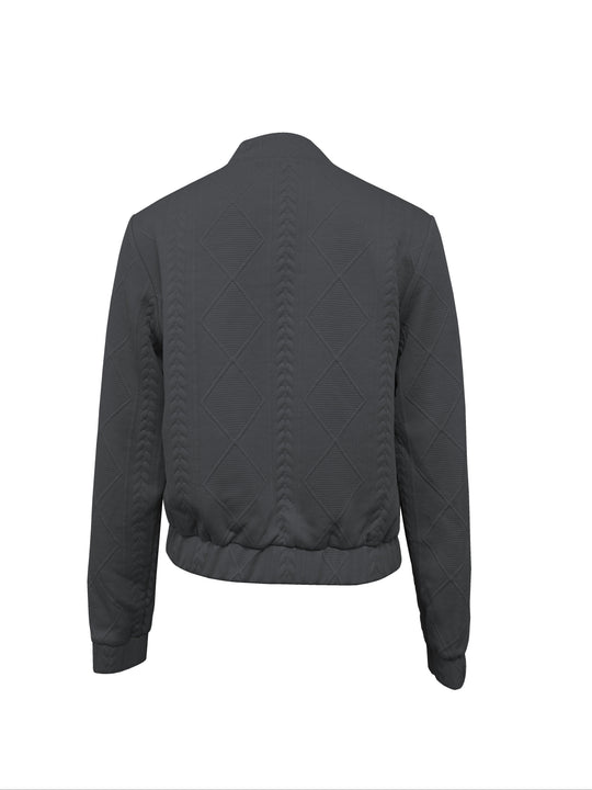 EB | Lässige Bomberjacke mit Einfarbigem Textur