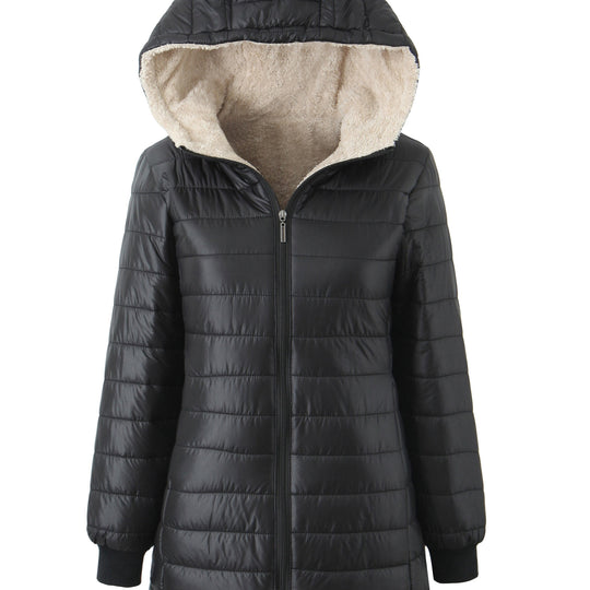 EB | Gefütterte Damen Kapuzenjacke In Einfarbigem Design