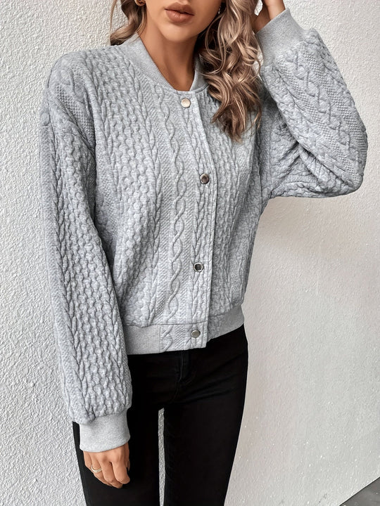 EB | Solide Bomberjacke mit Knopftextur