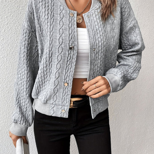 EB | Solide Bomberjacke mit Knopftextur