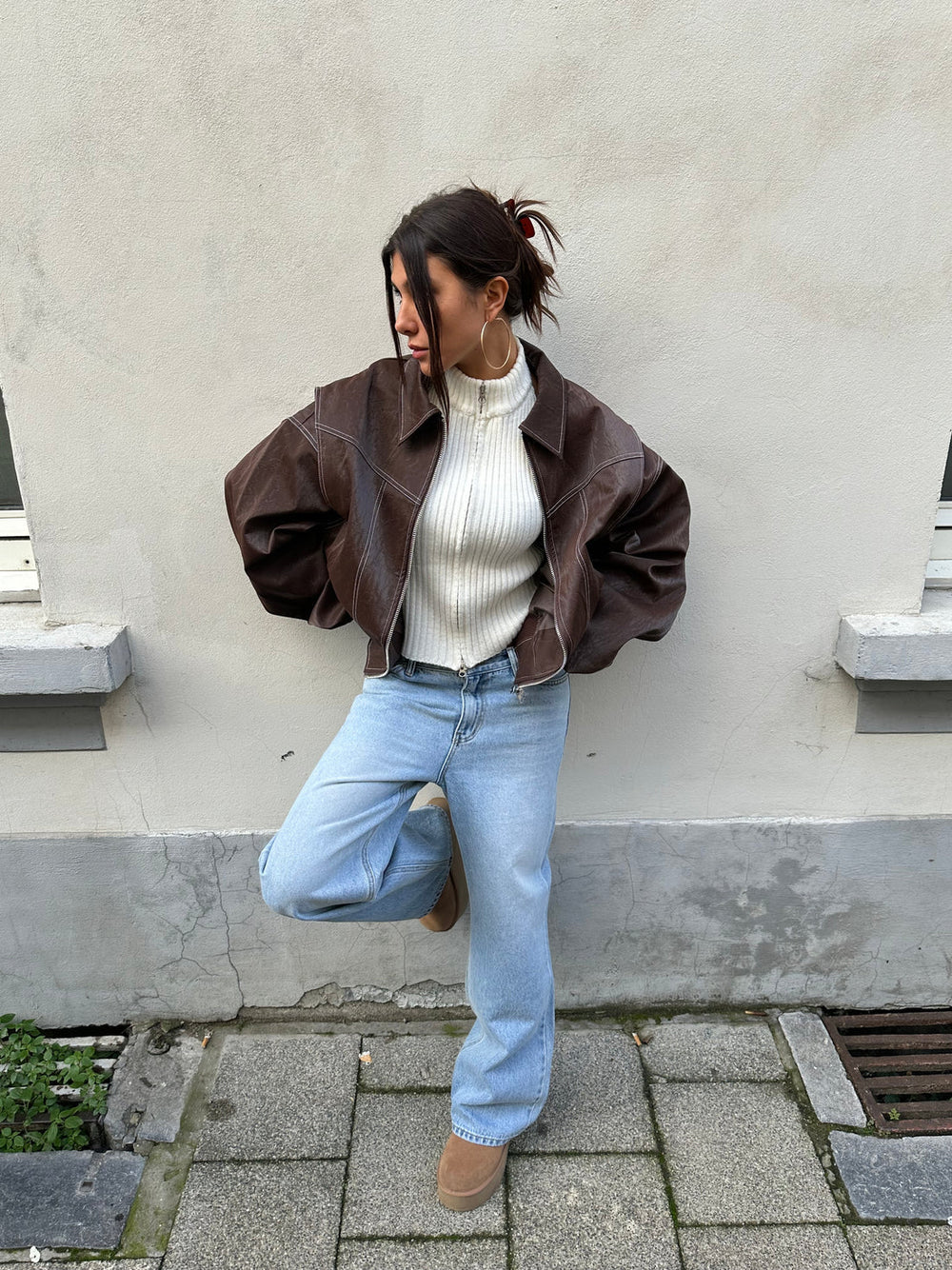 EB | Übergröße Jacke mit Reißverschluss und Eleganter Optik