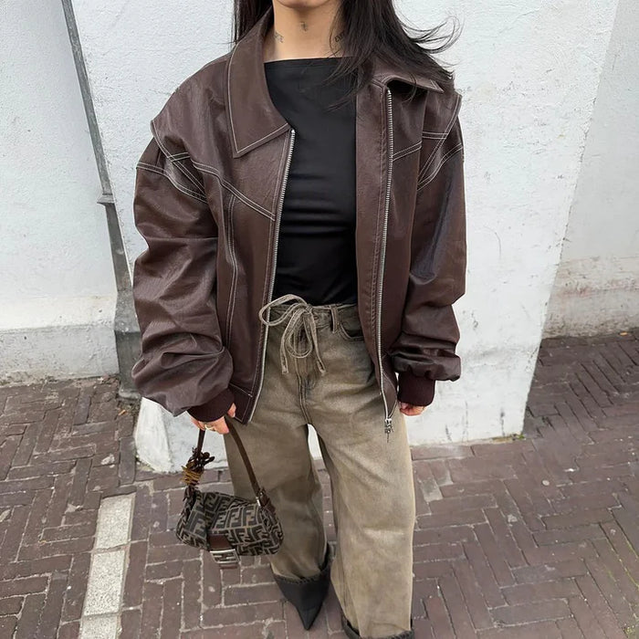 EB | Übergröße Jacke mit Reißverschluss und Eleganter Optik