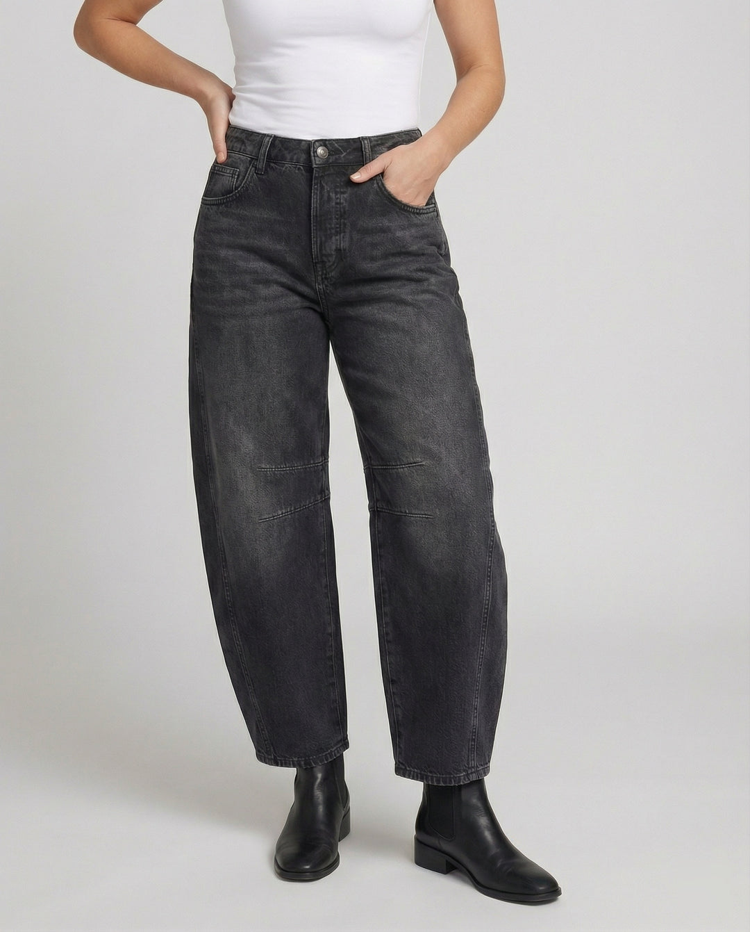 EB | Mid Rise Barrel Jeans für Damen