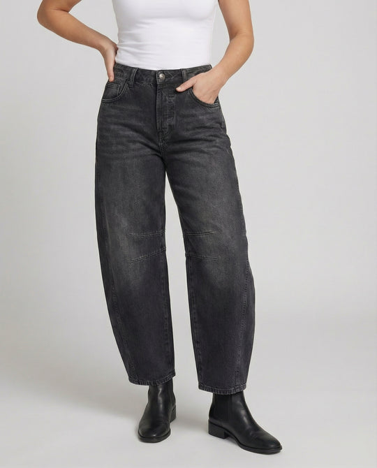 EB | Mid Rise Barrel Jeans für Damen