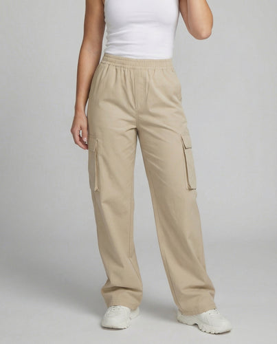 Damen Cargo-Hose mit elastischem Bund und praktischen Seitentaschen EB