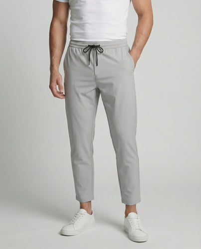 Herren leichte Freizeit-Hose mit verstellbarem Bund und modernen Seitentaschen EB