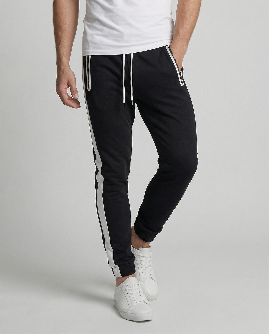 Herren sportliche Jogginghose mit innovativen Seitentaschen EB