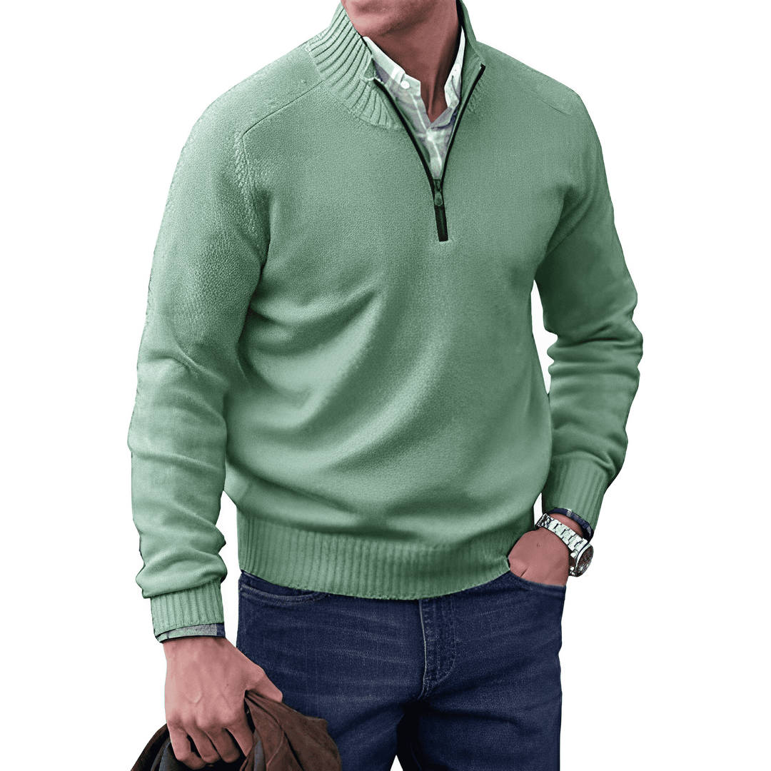 EB | luxuriöser Reißverschluss-Herrenpullover