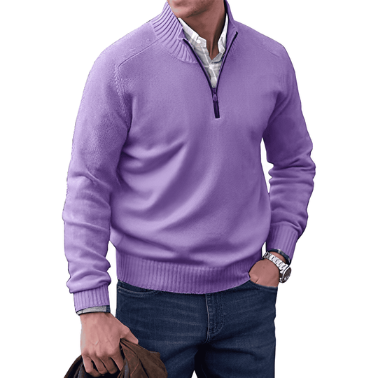 EB | luxuriöser Reißverschluss-Herrenpullover