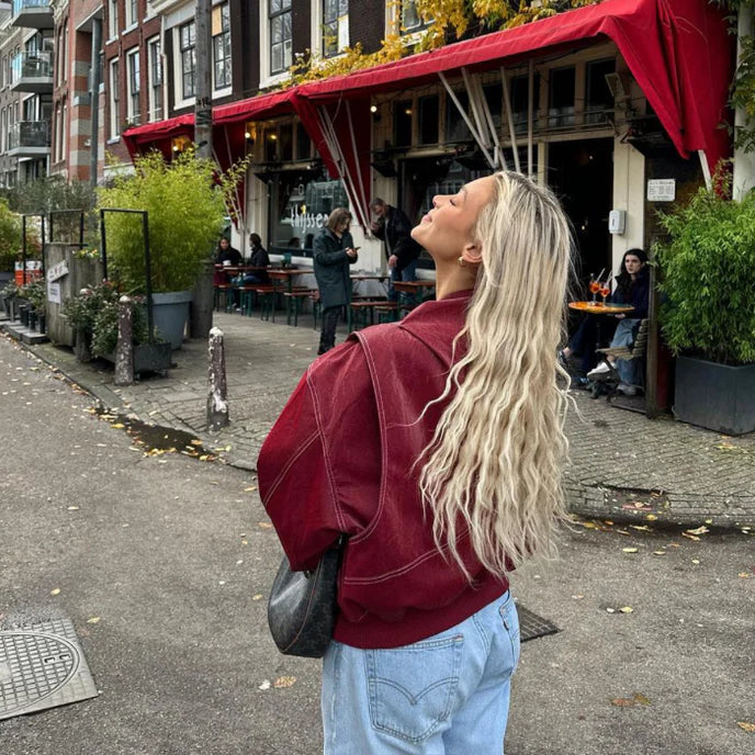 EB | Übergröße Vegane Lederjacke für Den Herbst