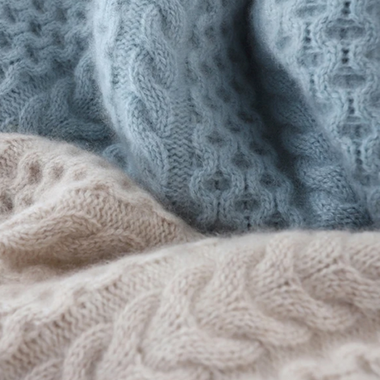 EB | Luxus Kaschmir Rollkragenpullover mit Kariertem Muster