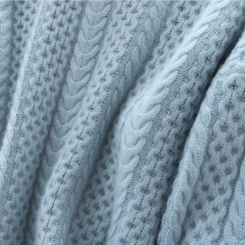 EB | Luxus Kaschmir Rollkragenpullover mit Kariertem Muster