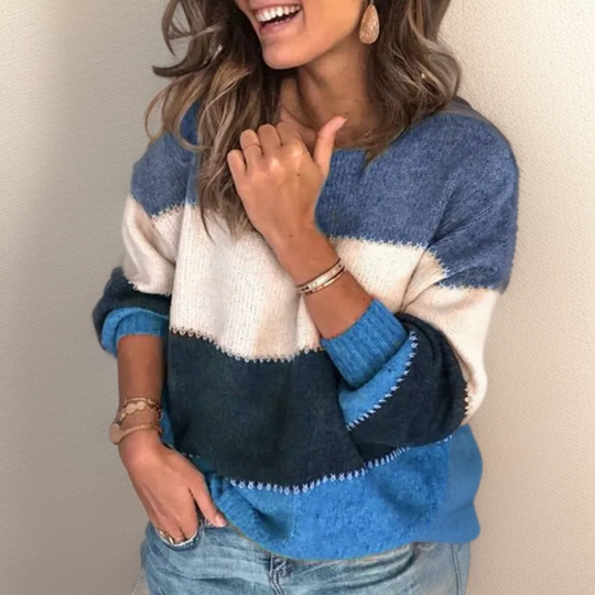 EB | Luxuriöser Gestreifter Komfortpullover