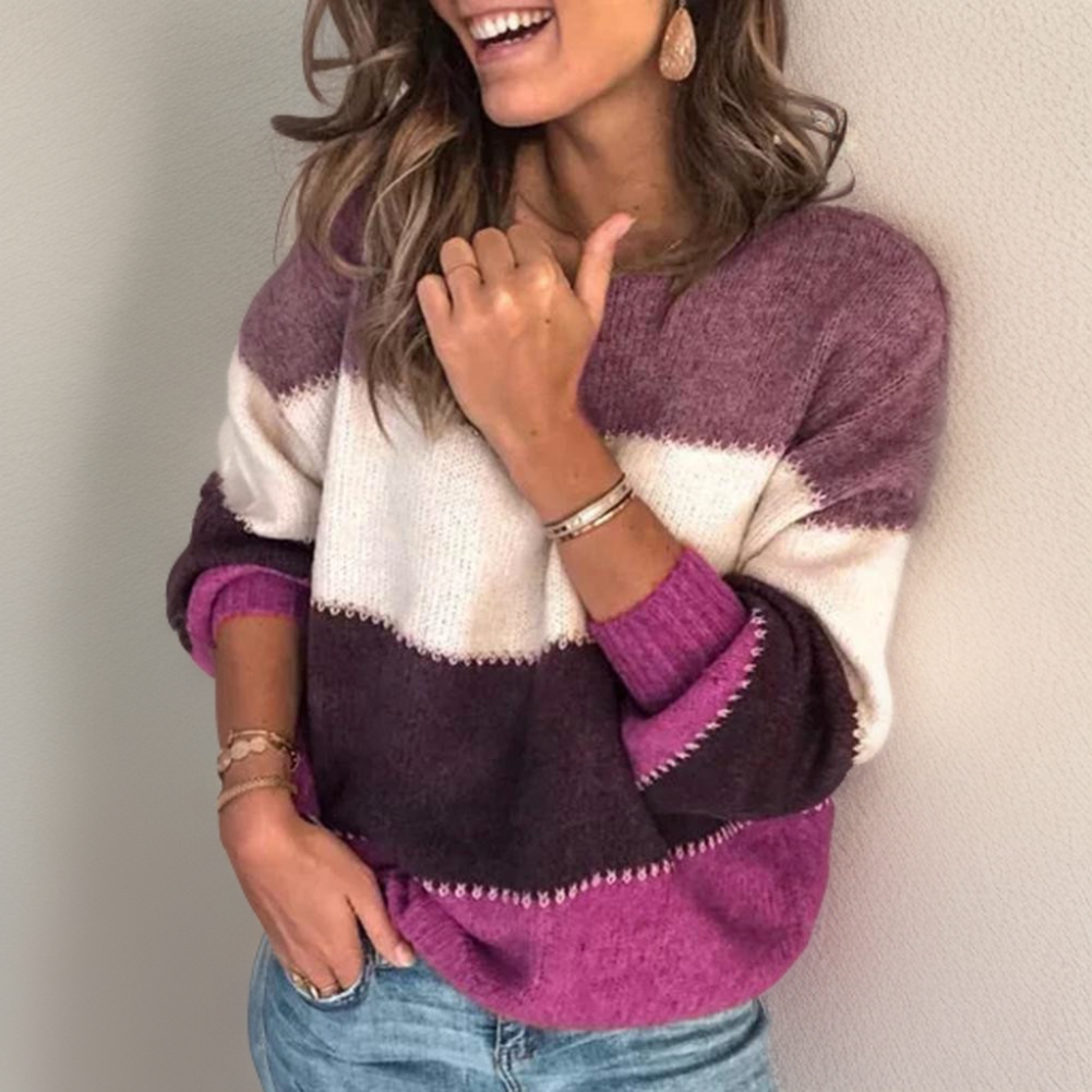 EB | Luxuriöser Gestreifter Komfortpullover