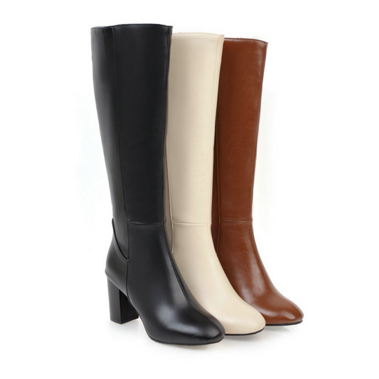 EB | Luxus vegane Leder Stiefeletten mit Reißverschluss