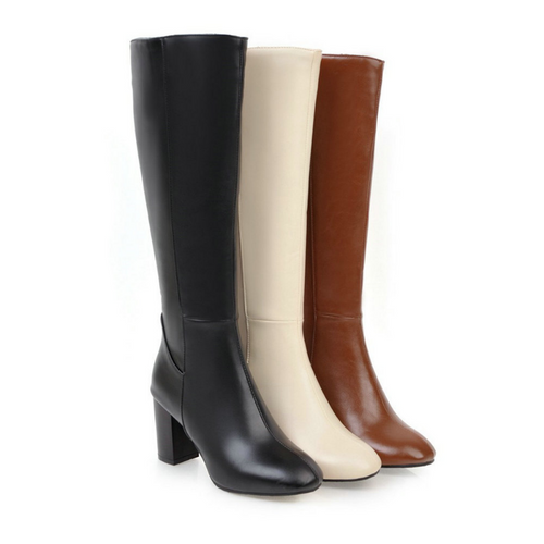 EB | Luxus vegane Leder Stiefeletten mit Reißverschluss
