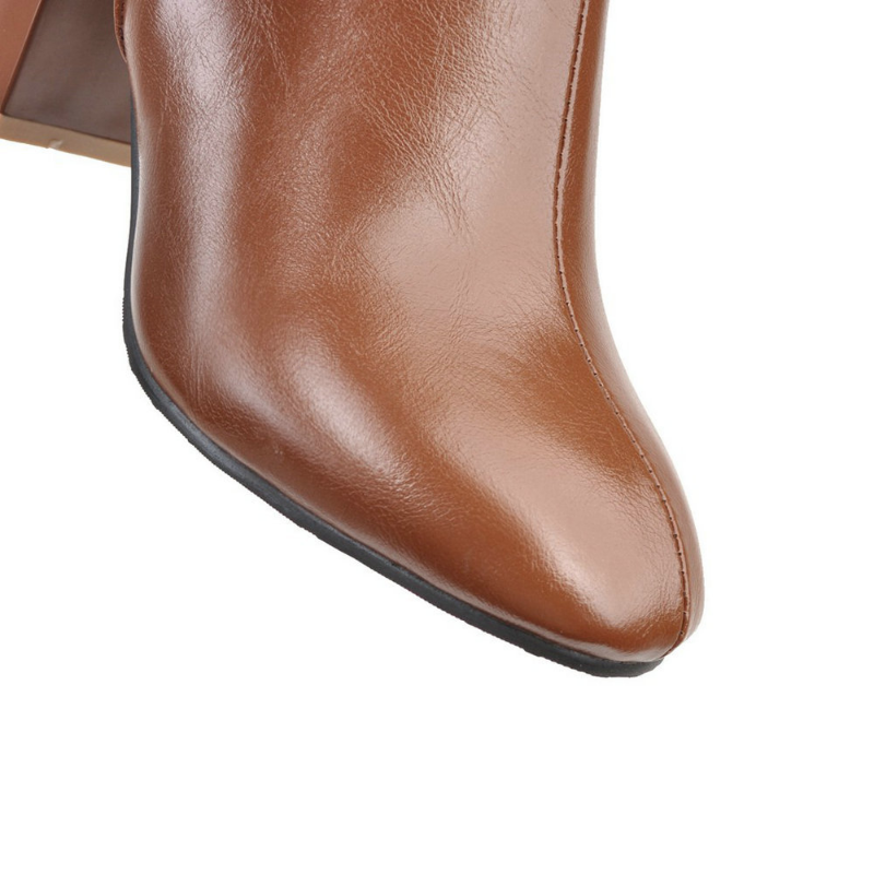 EB | Luxus vegane Leder Stiefeletten mit Reißverschluss