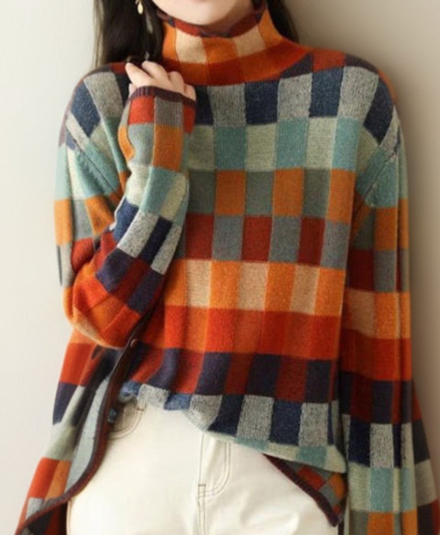 EB | Luxuriöser Karierter Damenpullover