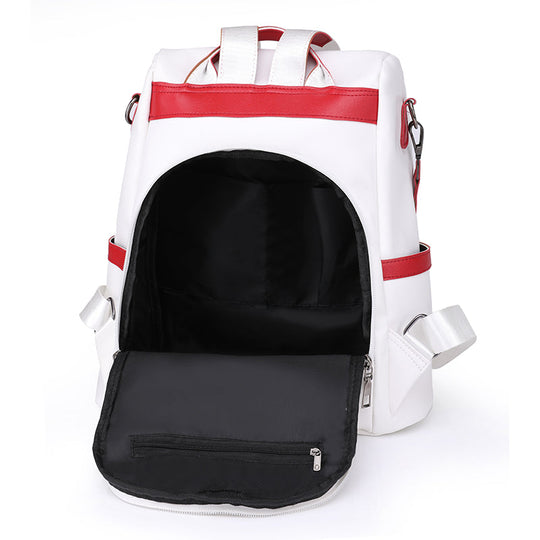 EB | Luxus Damen Reise Schwarz Rot Weiß Rucksack