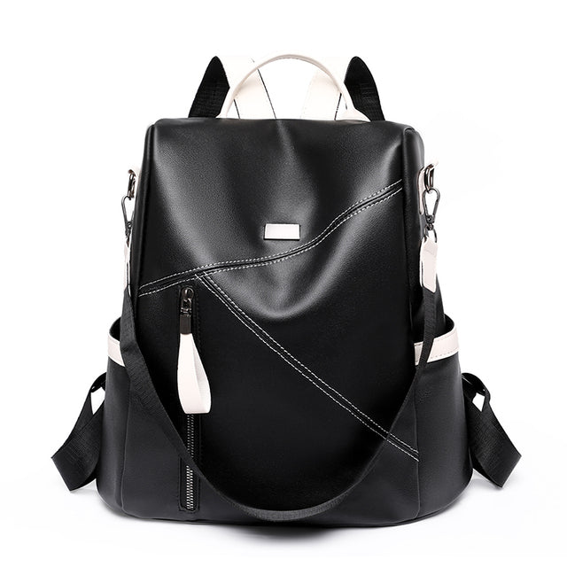 EB | Luxus Damen Reise Schwarz Rot Weiß Rucksack
