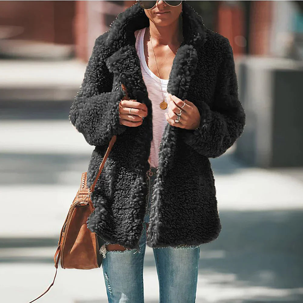 EB | Damen Gemütliche Teddy Winterjacke