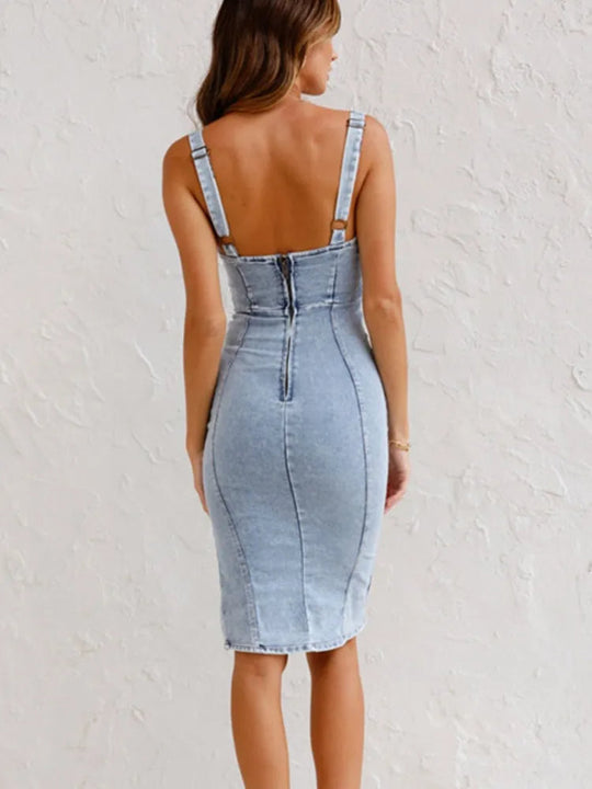 EB | Jeanskleid mit Verstellbaren Trägern