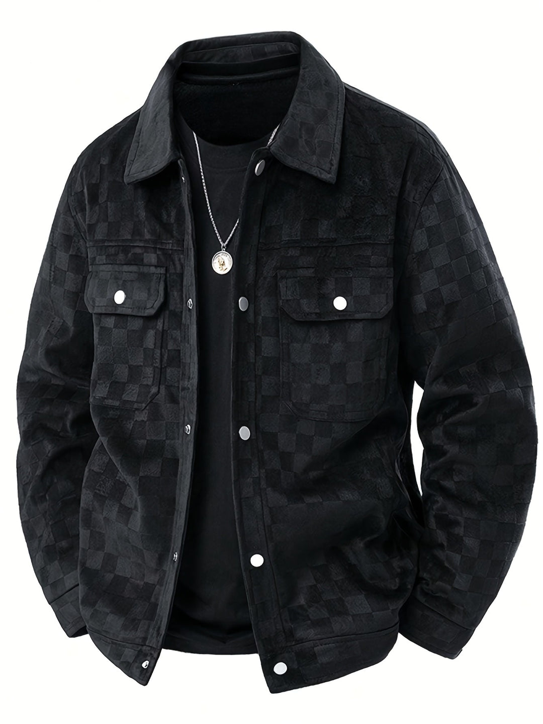 EB | Karierte Wildlederjacke