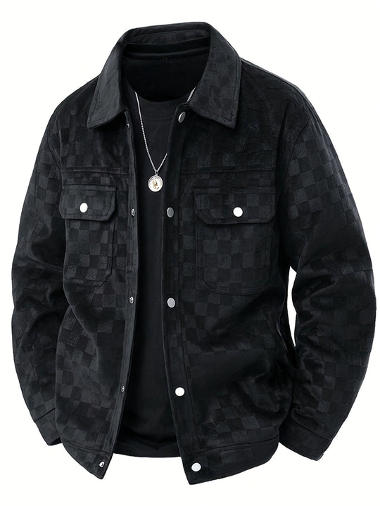 EB | Karierte Wildlederjacke