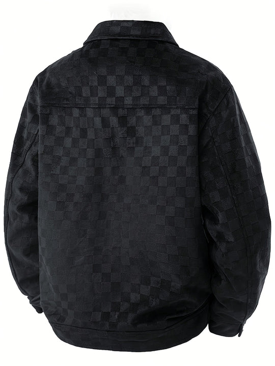 EB | Karierte Wildlederjacke