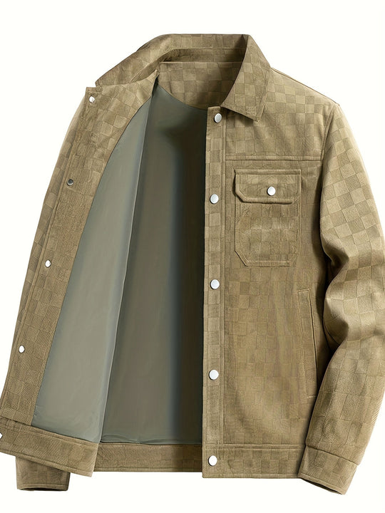 EB | Karierte Wildlederjacke