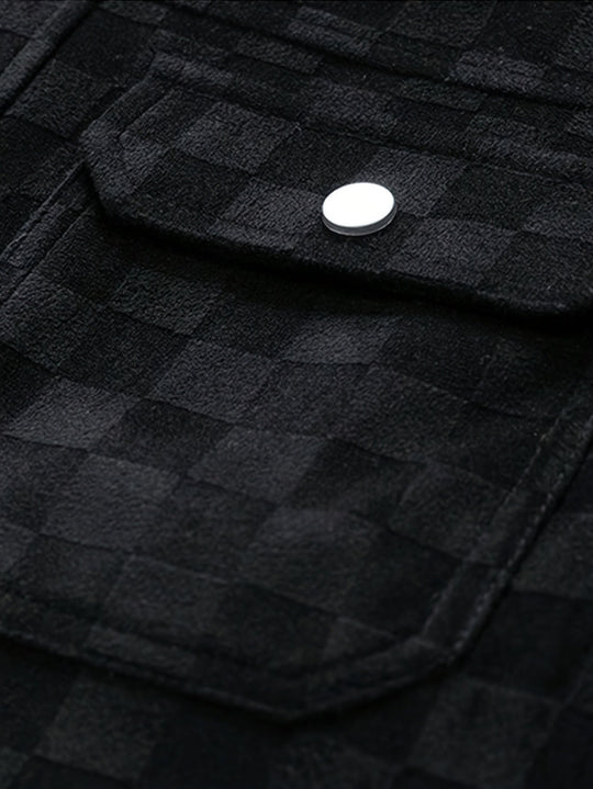 EB | Karierte Wildlederjacke
