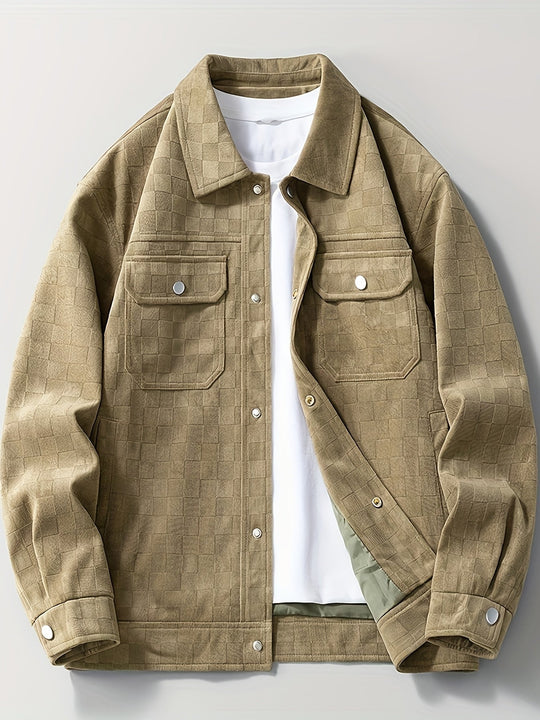 EB | Karierte Wildlederjacke