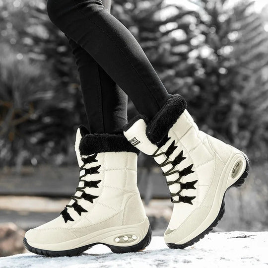 Wasserdichte Damen Schneestiefel bis zur Mitte der Waden EB